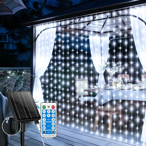 Rideau lumineux solaire - ,, 6x3m