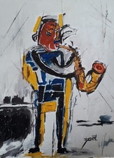 ZAEL,  ( cotation J.A Akoun)  " LE SAXOPHONISTE  "