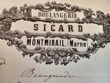 [ BOULANGERIE SICARD A MONTMIRAIL - MARNE - FACTURE SECOND EMPIRE - EN TÊTE 1868