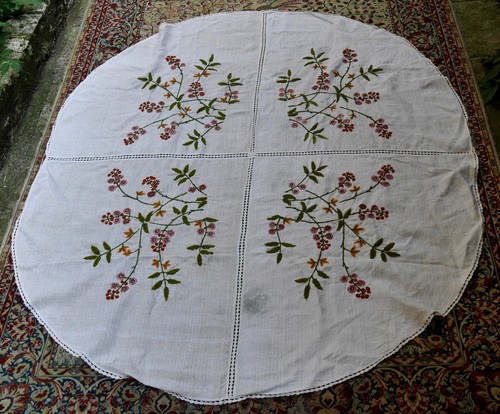 Ancien nappe table tissu - ancien,