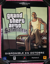 Grand Theft Auto Gta San Andreas - PLV Rare Affiche Promotionnelle Officiel PS2