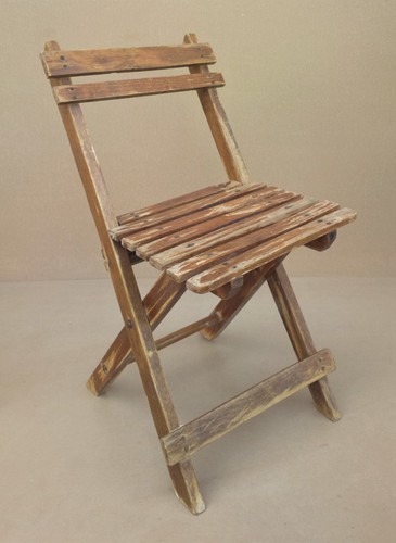 Ancienne chaise pliante enfant - ancienne,
