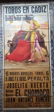 Affiche CORRIDA [Espagne] 1955 TOROS EN CADIZ 112x245 Cartel Taurino /Juan REUS