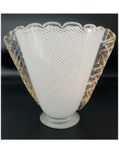 MURANO VASE FERRO TOSO  POUR ERCOLE BAROVIER - H 13 X 15 X 8.5 cm AU COL