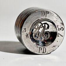 Matrice Bouton Monogramme DP Outil Métier Poinçon Métal XIXe