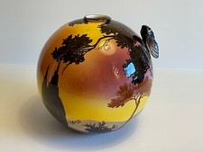 Important Vase boule  à la cigale   BERTY   SAINT JEAN DU DESERT