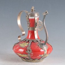 Théière Porcelaine émaux
