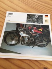 Hirth 250 cm3 bicylindre 2T 1924 Carte moto Collection Atlas Allemagne