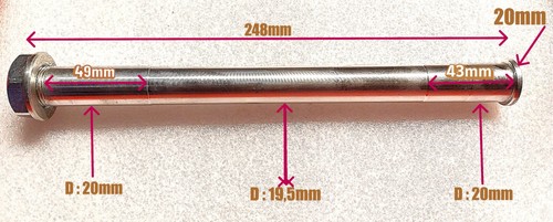 Axe roue aluminium - de,
