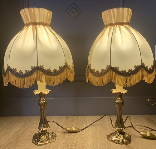 Paire lampes bronze - paire, de