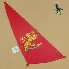 Playmobil 4424 5736 voile rouge-bateau pirate-rouge et jaune-étendard du Lion