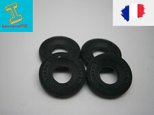 CORGI -lot 4 Pneu noir  bande carré  striée 12/6