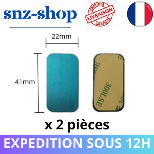 Plaque adhésif métal pour - 2x,
