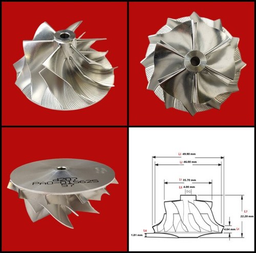 Billet compressor wheel for