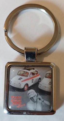 Porte clé métal fiat 500 - en,