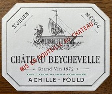 Étiquette Château Beychevelle 1972