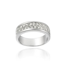 Argent Sterling Deux Rangs