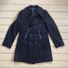 Woven in the British - Caban Vintage Pure Laine Vièrge - made in UK - taille XS