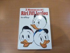 RARE  GRAND LIVRE WALT DISNEY  1978 "3 NEVEU EN OR "  A COLLECTIONNER  !