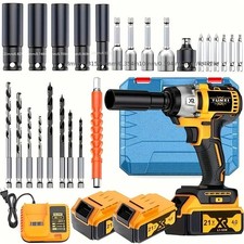 Clé à chocs  lithium ions sans balais 2 batteries pack douilles complet puissant
