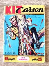 ancienne TRÈS RARE KIT CARSON n° 1 IMPERIA 5/4/1956 La bataille de Buffalo-Creek