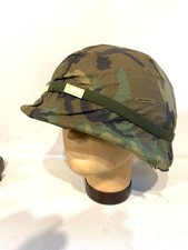 Ancien tissu de camouflage casque Américain USM1 + élastique Vietnam ww2 ?