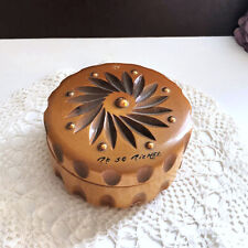 Boîte bonbonnière  en bois sculpté  Fait Main France vintage Art Populaire