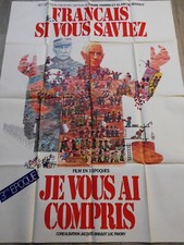 Je Vous Ai Compris Affiche ORIGINALE Poster 120x160cm 47"63 1973 De Gaulle P347