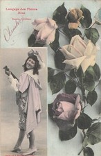 CP BERGERET LANGAGE DES FLEURS ROSE - 63705