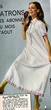 août 1970  MODES ET TRAVAUX  patron CHEMISE DE NUIT   40, 44, 48