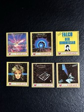 6 STICKERS PANINI - POCHETTES DE DISQUES - LA VACHE QUI RIT - SUPERTRAMP - FALCO