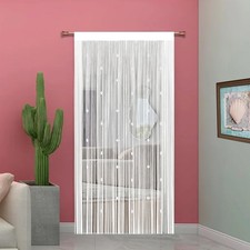 Rideau Fil Rideau De Porte en Perles Rideau Anti Mouches pour Porte Exterieur...