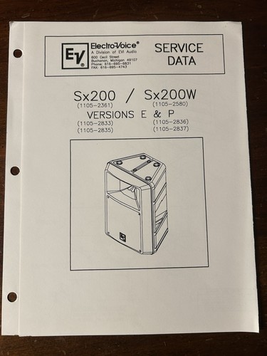 Electro voice sx200 sx200w - electro-voice,