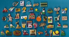 RARE LOT DE 45 PIN'S TENNIS CLUB ROLAND GARROS FFT RAQUETTE DIVERS ++++++++++++