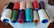 lot de 13 grosses bobines de fil coton/polyester