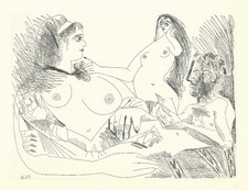 Pablo PiCASSO : 1971 - Gravure (etching) curiosa erotica