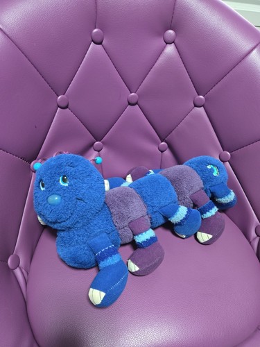 Peluche chenille bleue - peluche,
