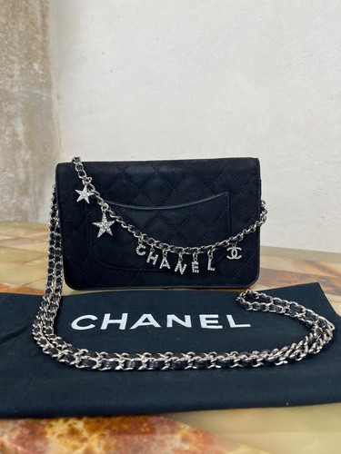 Chanel black suede - suede, quilted