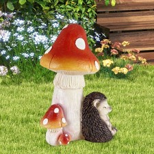 Mini Champignon Hérisson Résine Décoration Jardin pour Pelouse Patio et Utili