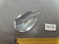 Pampilles de lustre (lot de 1) en cristal forme goutte 44/23 mm  (réf A17)