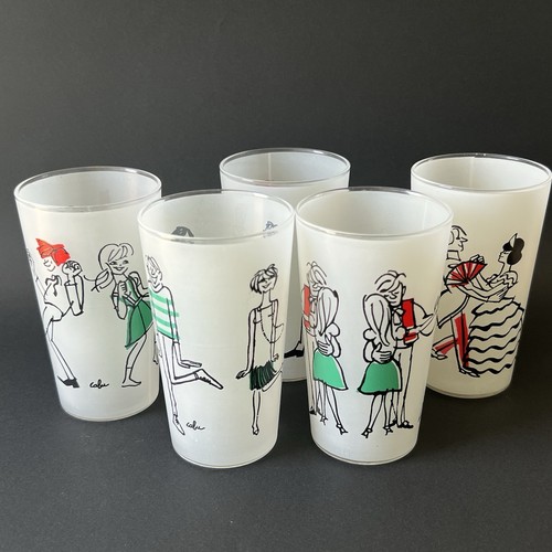 Lot verres vintage cabu made - verres,