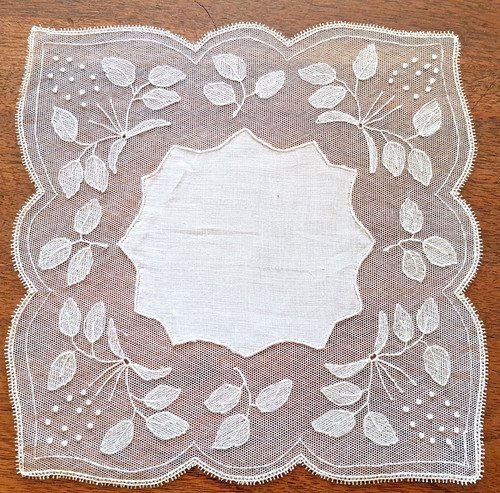 Napperon ancien tulle - napperon, -ancien