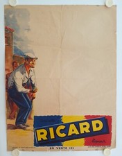 Affiche RICARD Anisette Liqueur Années ‘50 POTIER - Pétanque