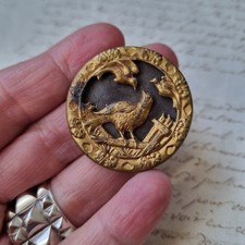 Grand Bouton Ancien Oiseaux