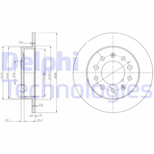 Delphi disques frein - de,