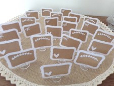 Lot 9 - Décoration de table- lot de 25 étiquettes marque place, thème champêtre