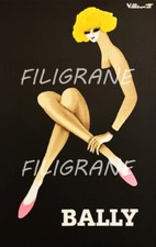 BALLY CHAUSSURES Rdwz - POSTER HQ 50x70cm d'une AFFICHE VINTAGE