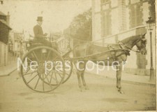 TOUQUES 1905 voiture hippomobile fiacre carriole Calvados Normandie
