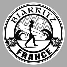 AUTOCOLLANT BIARRITZ SURF PAYS