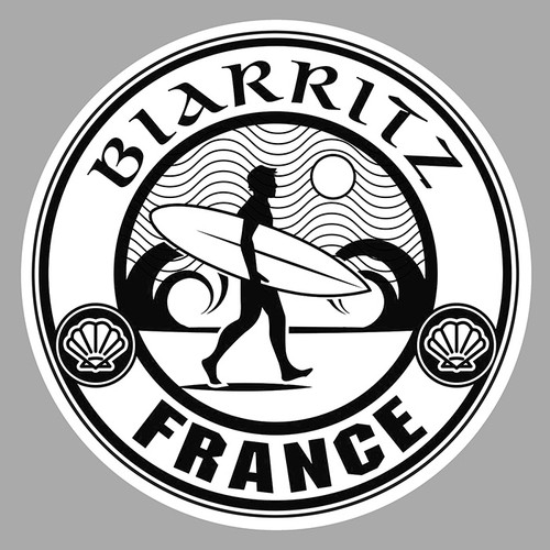 Autocollant biarritz surf pays - autocollant,